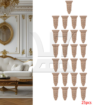 BQLZR Wood Carved Corner Onlay Furniture Door Decal 16x8x2.8cm BQLZR