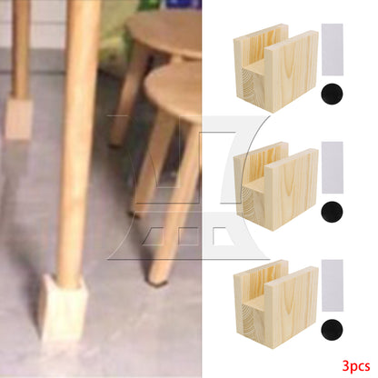 BQLZR 4cm Groove Wood Cube Furniture Lifter Bed Sofa Table Riser Heighten 5cm