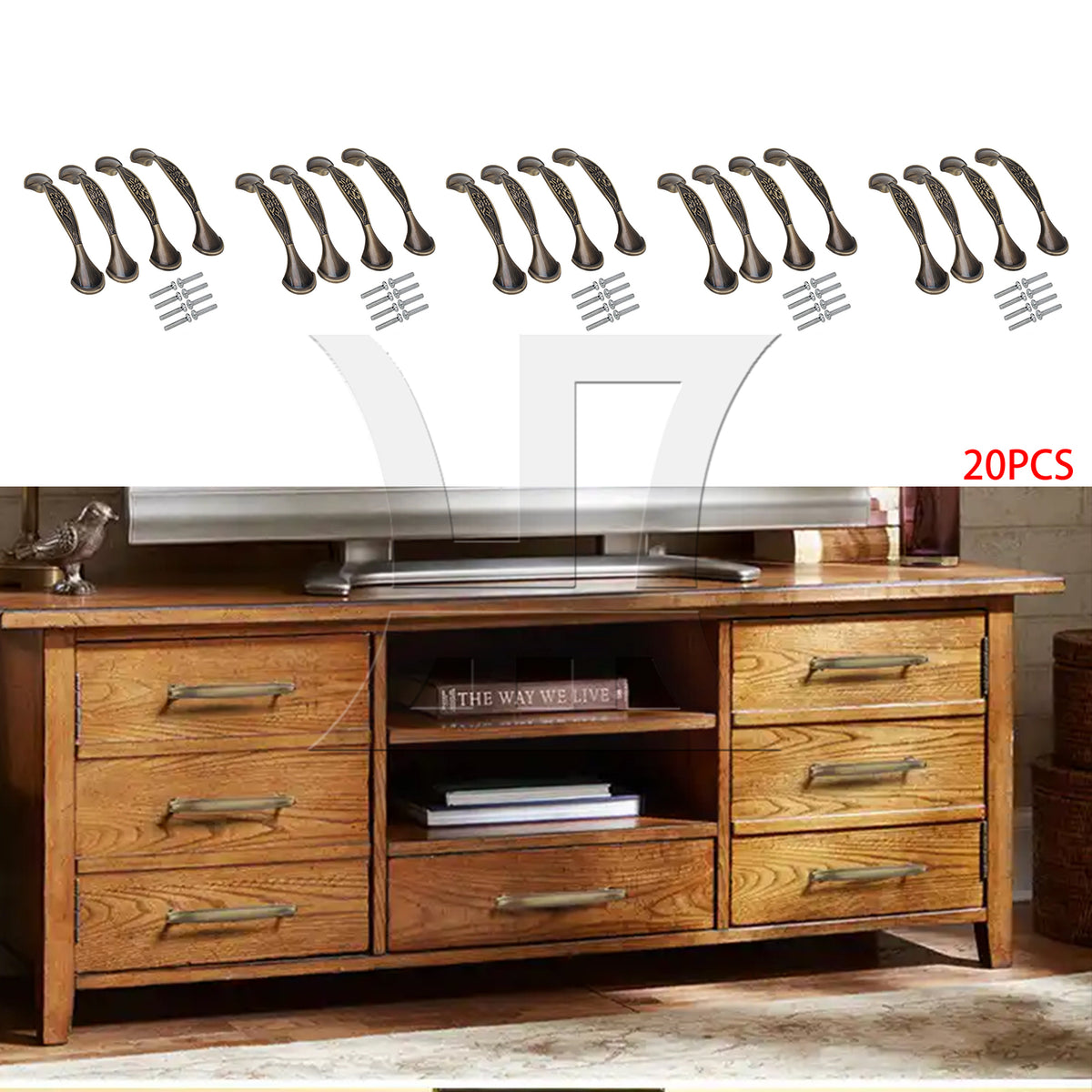 BQLZR Retro Cabinet Door Handles, Not Easy To Fade, 3.78 Inches For Kitchen