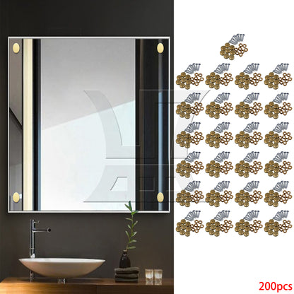 BQLZR  10mm Dia Decorative Furniture Table Mirror Caps Nails Copper Golden