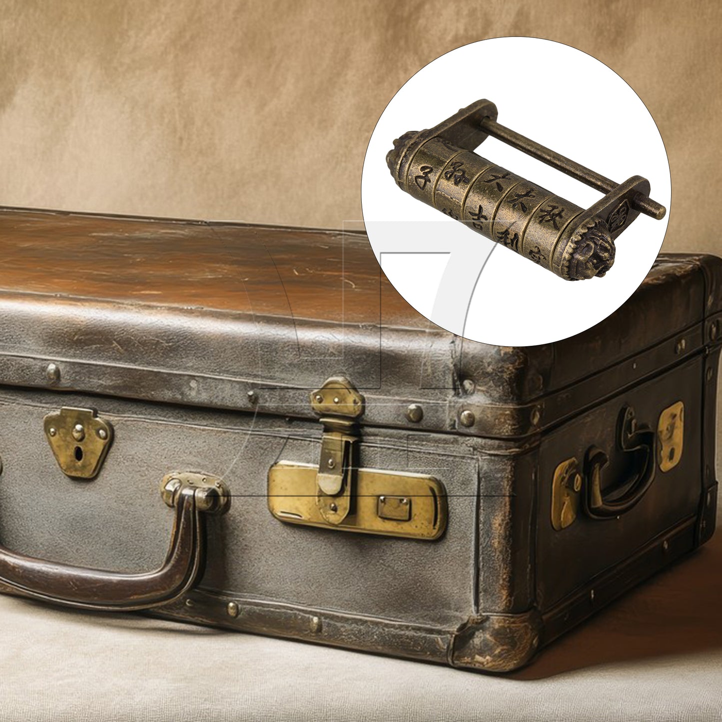 BQLZR Antique Combination Password Lock Suitable for Small Boxes