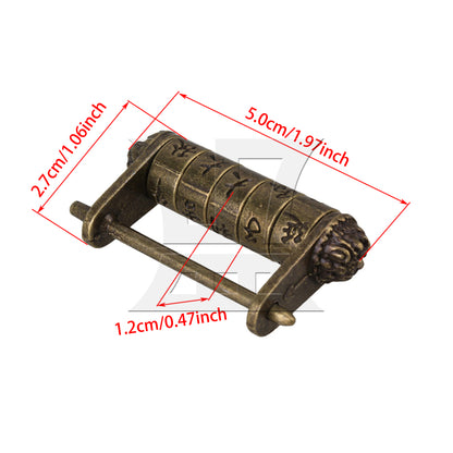 BQLZR Antique Combination Password Lock Suitable for Small Boxes