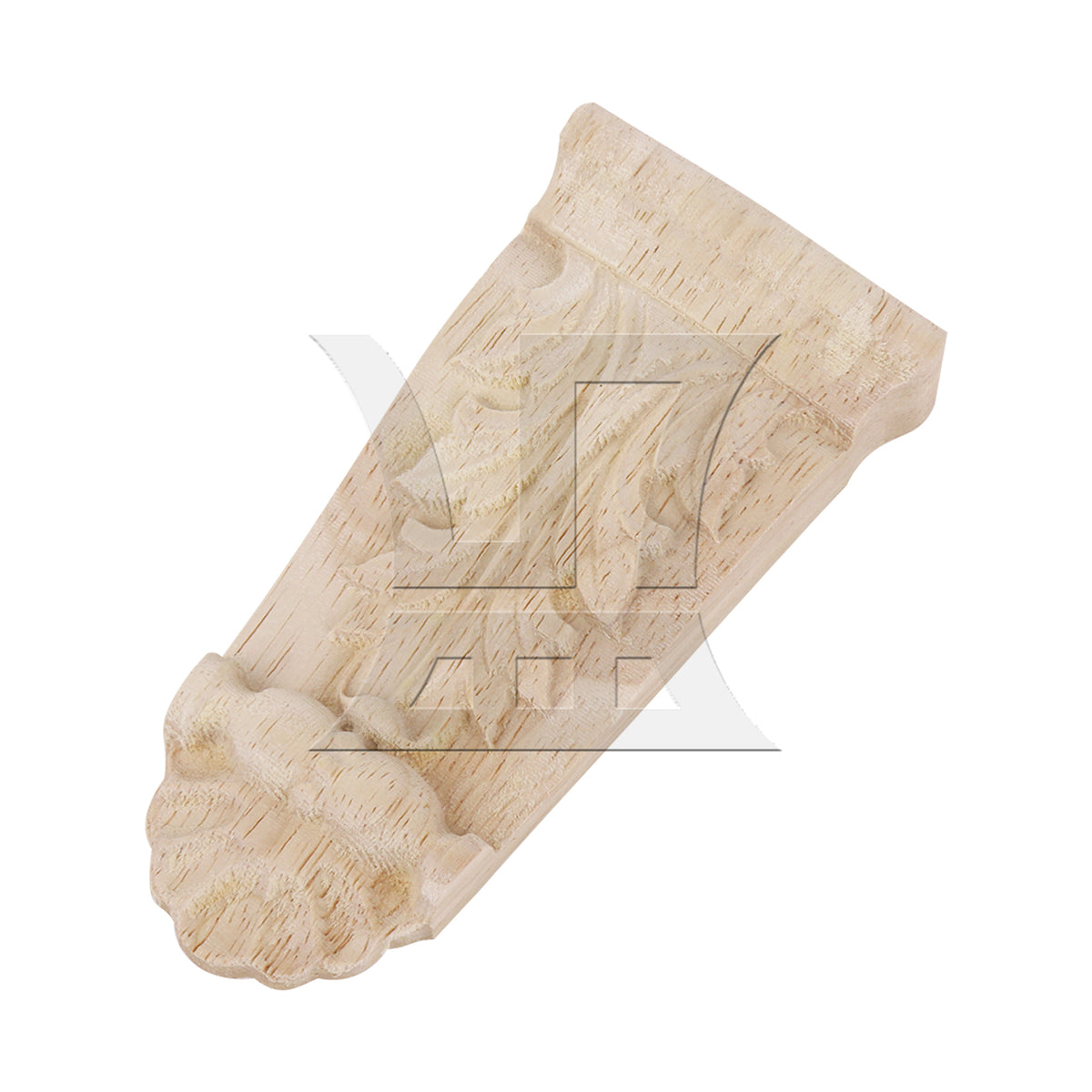 BQLZR Wood Carved Corner Onlay Applique, Solid Material 5x1.7x10 Cm