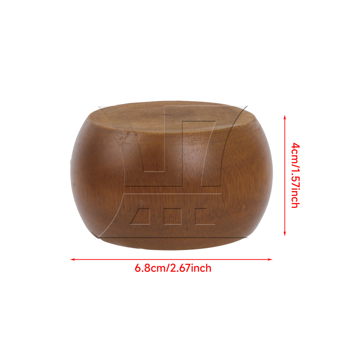 BQLZR 100pcs Round Cake-Shaped Furniture Feet, 4x6.8cm, Brown, Suitable For Tea Tables