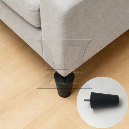 BQLZR Plastic Trapezoidal Sofa Leg 40x60x100mm Black for Sofa Legs and Tv Cabinet Legs