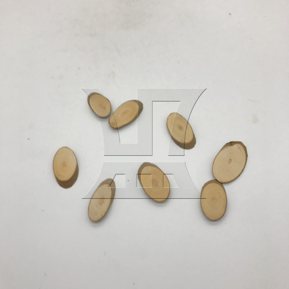 BQLZR Unfinished Wood Crafts with Bark 4x2x0.5CM Used for Building Models Decorative Materials