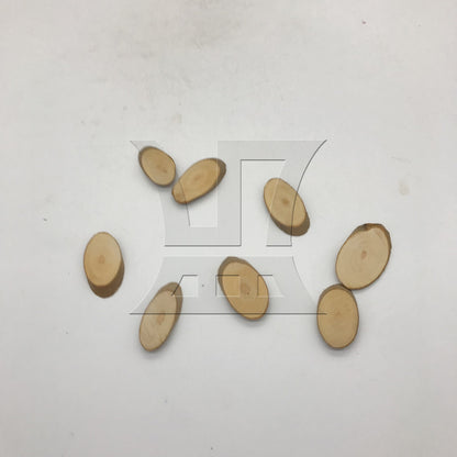 BQLZR Unfinished Wood Crafts with Bark 4x2x0.5CM Used for Building Models Decorative Materials