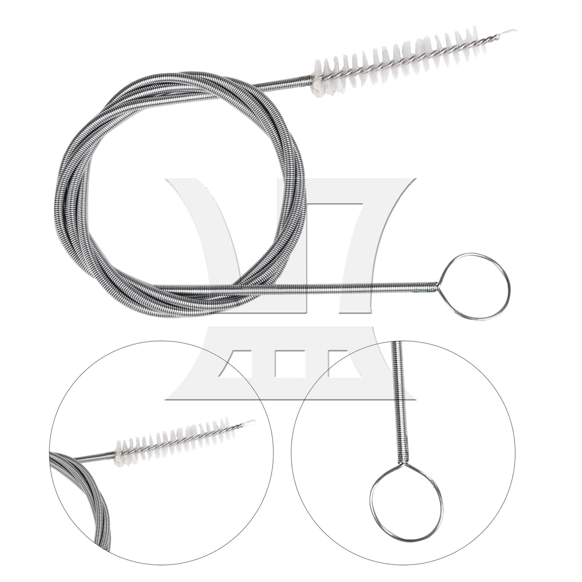 BQLZR  Straw Brush Metal Flexible Spring 39.37inch Extra Long Tool for Drain