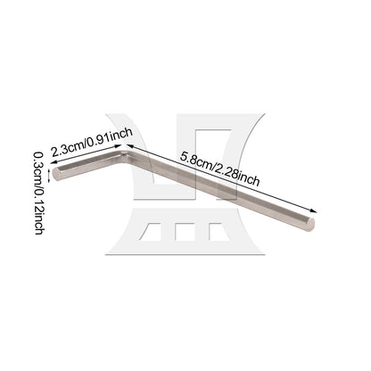 BQLZR 50pcs Hexagon Allen Key Wrench 3x23x58mm Nickel Plated for Furniture Assembly and Automobile Assembly