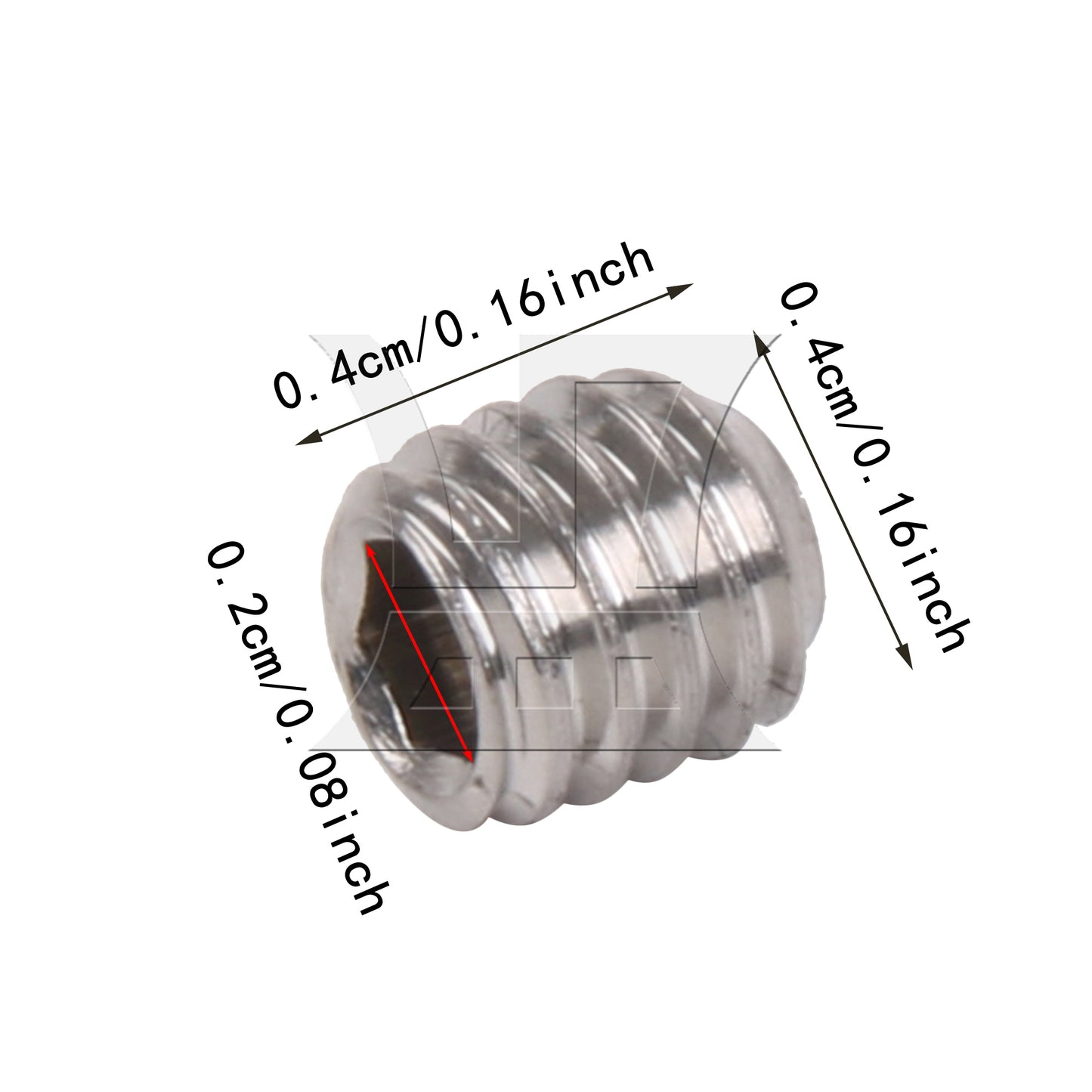 BQLZR 50pcs Allen Head Socket Set Screw M4x4 Silvery 304 Steel Made by Washing White on The Surface More Aesthetically Pleasing