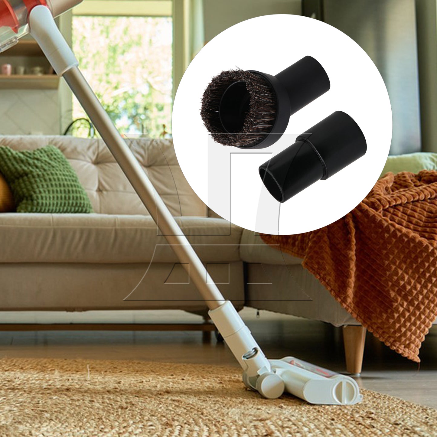 BQLZR 32mm Horse Hair Dusting Brush Tool & Vacuum Hose Adapter
