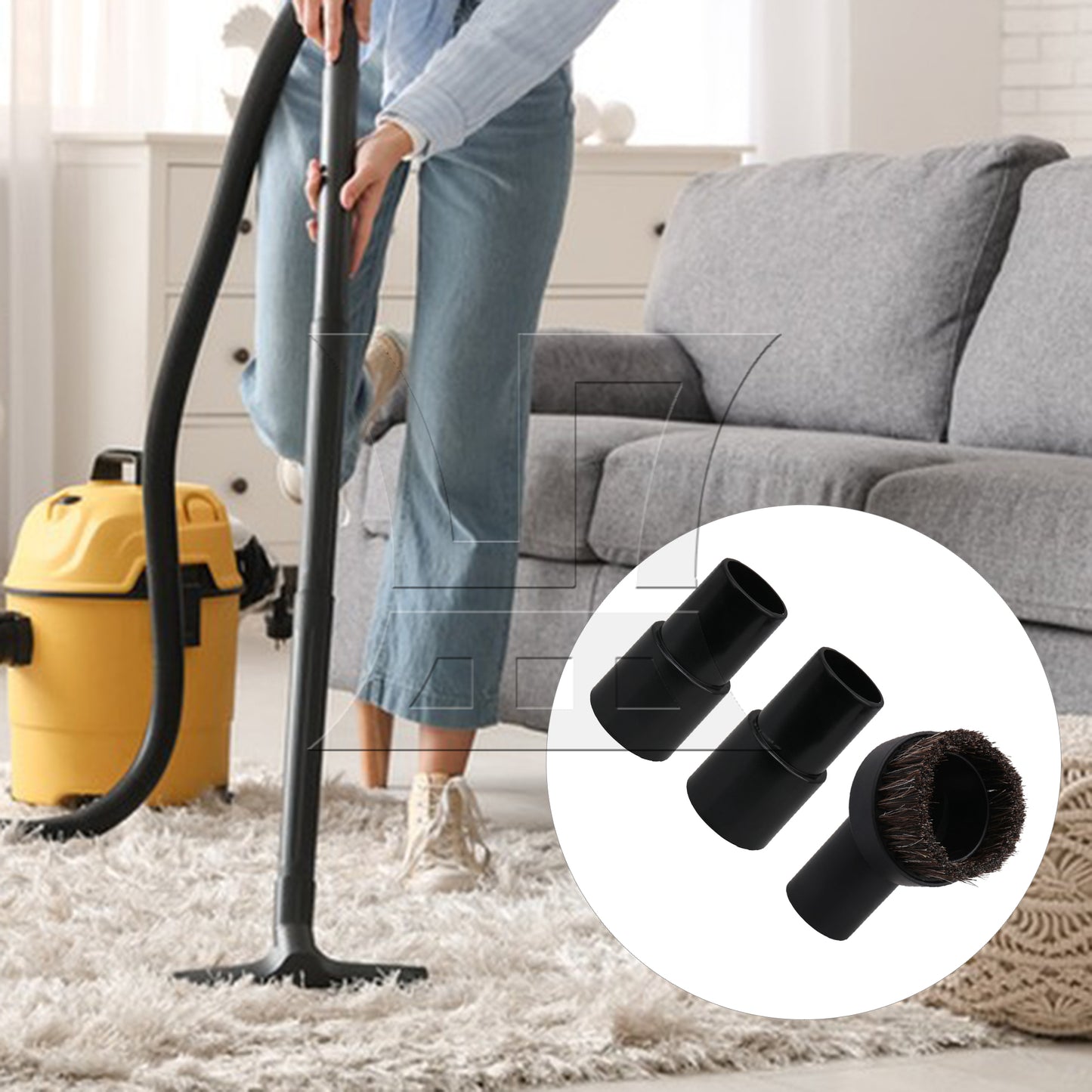 BQLZR Vacuum Hose Adapter and 32mm Horse Hair Dusting Brush Tool