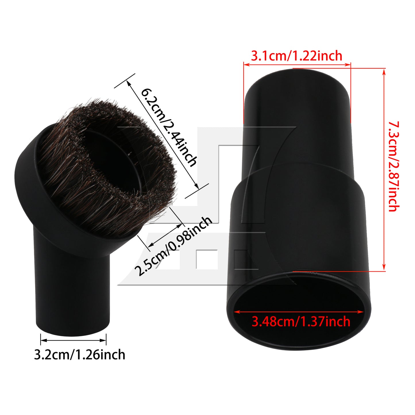 BQLZR Vacuum Hose Adapter and 32mm Horse Hair Dusting Brush Tool
