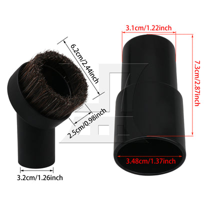 BQLZR Vacuum Hose Adapter and 32mm Horse Hair Dusting Brush Tool