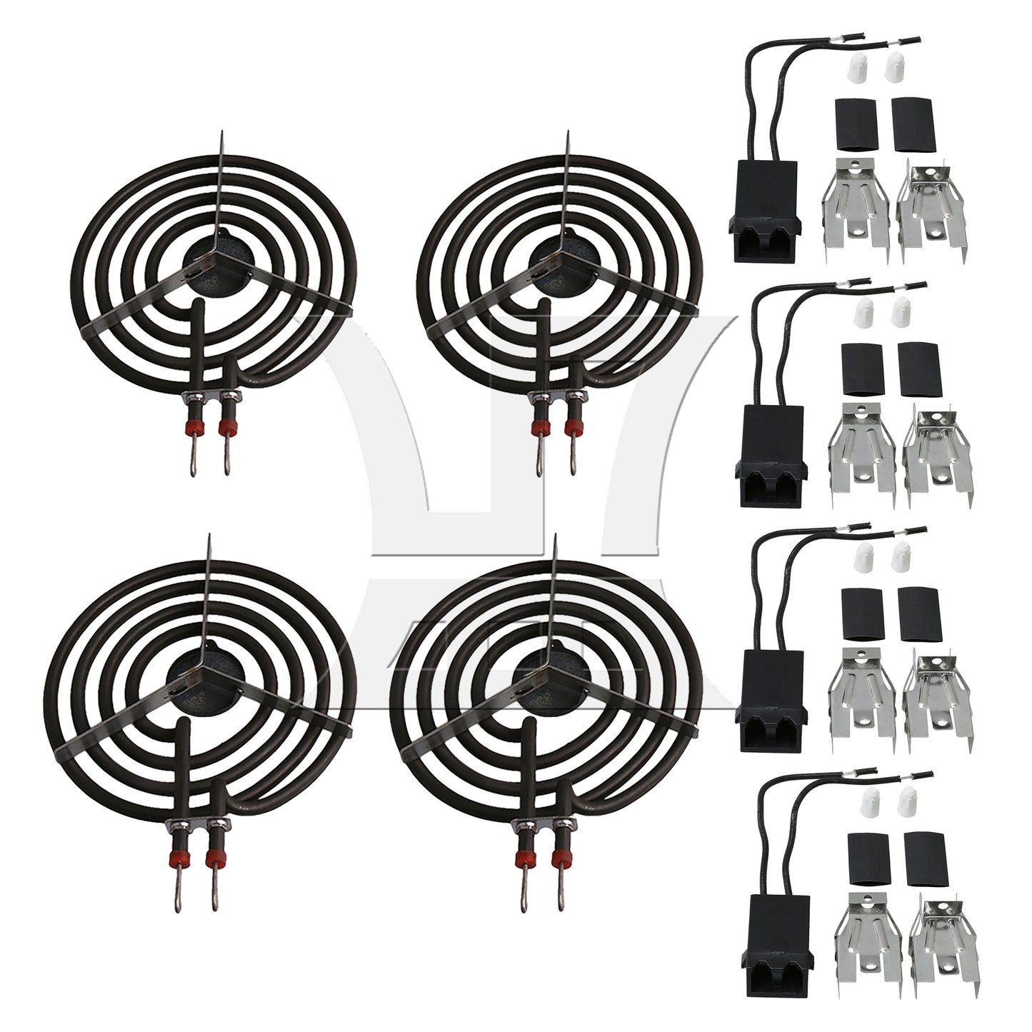 BQLZR Burner Receptacle Kit 42153 Replacement for Amana 14200040 Black
