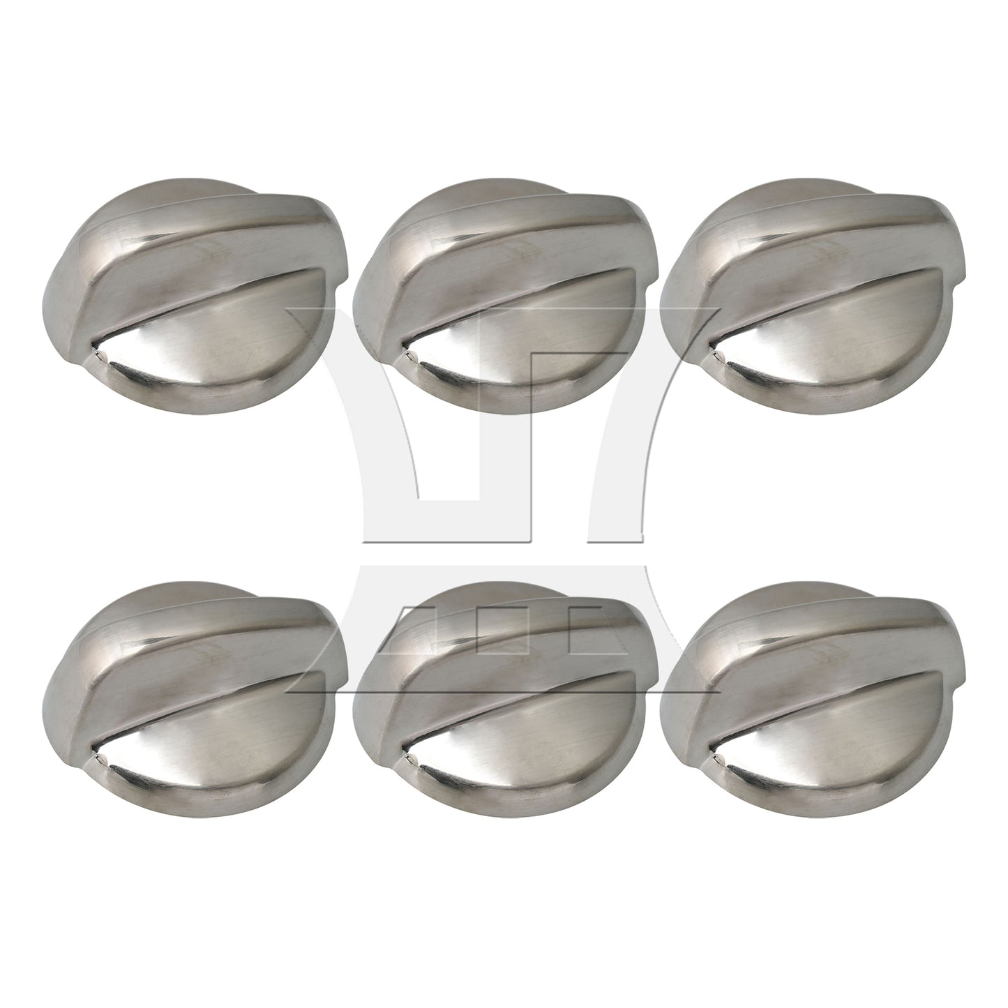 BQLZR 2Pieces Burner Control Knob for Stoves WB03T10295 5.6x5x2.3cm Silver