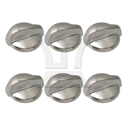 BQLZR 2Pieces Burner Control Knob for Stoves WB03T10295 5.6x5x2.3cm Silver