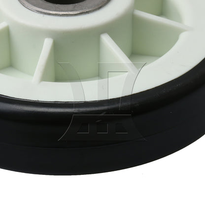 BQLZR 2 Pieces 303373K Black Drum Support Roller Kit Dryer Drum Roller Wheel Set