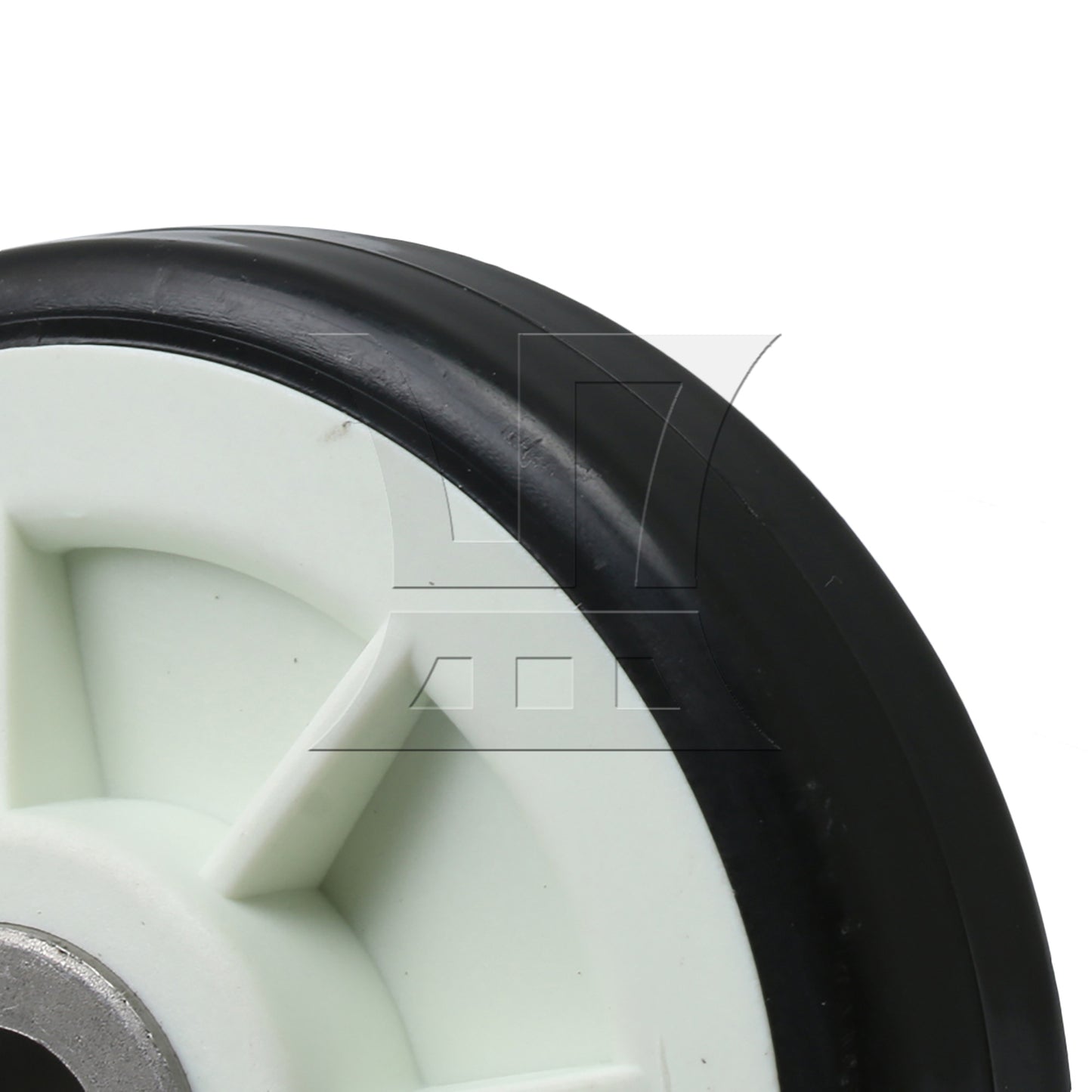 BQLZR 2 Pieces 303373K Black Drum Support Roller Kit Dryer Drum Roller Wheel Set
