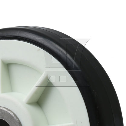 BQLZR 2 Pieces 303373K Black Drum Support Roller Kit Dryer Drum Roller Wheel Set
