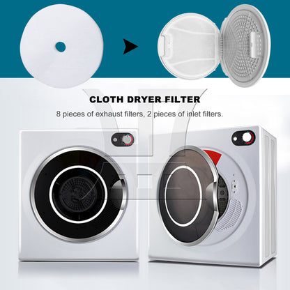 BQLZR 20 Pieces Sponge Exhaust Filter Accessories for Deyer 23.8cm Diameter White