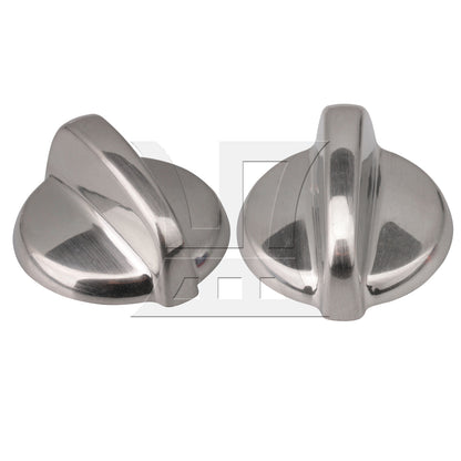 BQLZR 2Pieces Burner Control Knob for Stoves WB03T10295 5.6x5x2.3cm Silver