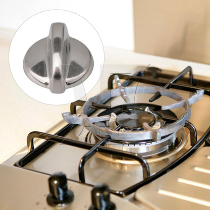 BQLZR 2Pieces Burner Control Knob for Stoves WB03T10295 5.6x5x2.3cm Silver