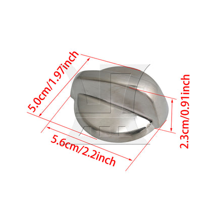 BQLZR 2Pieces Burner Control Knob for Stoves WB03T10295 5.6x5x2.3cm Silver