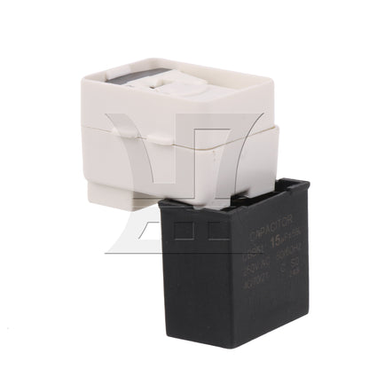 BQLZR  White & Black Refrigerator Compressor Relay & Capacitor W10613606