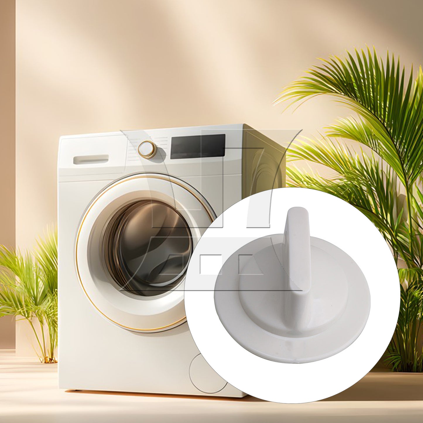 BQLZR Dryer Timer Control Knob Replacement for WE1M652 White 7.1x4.5cm