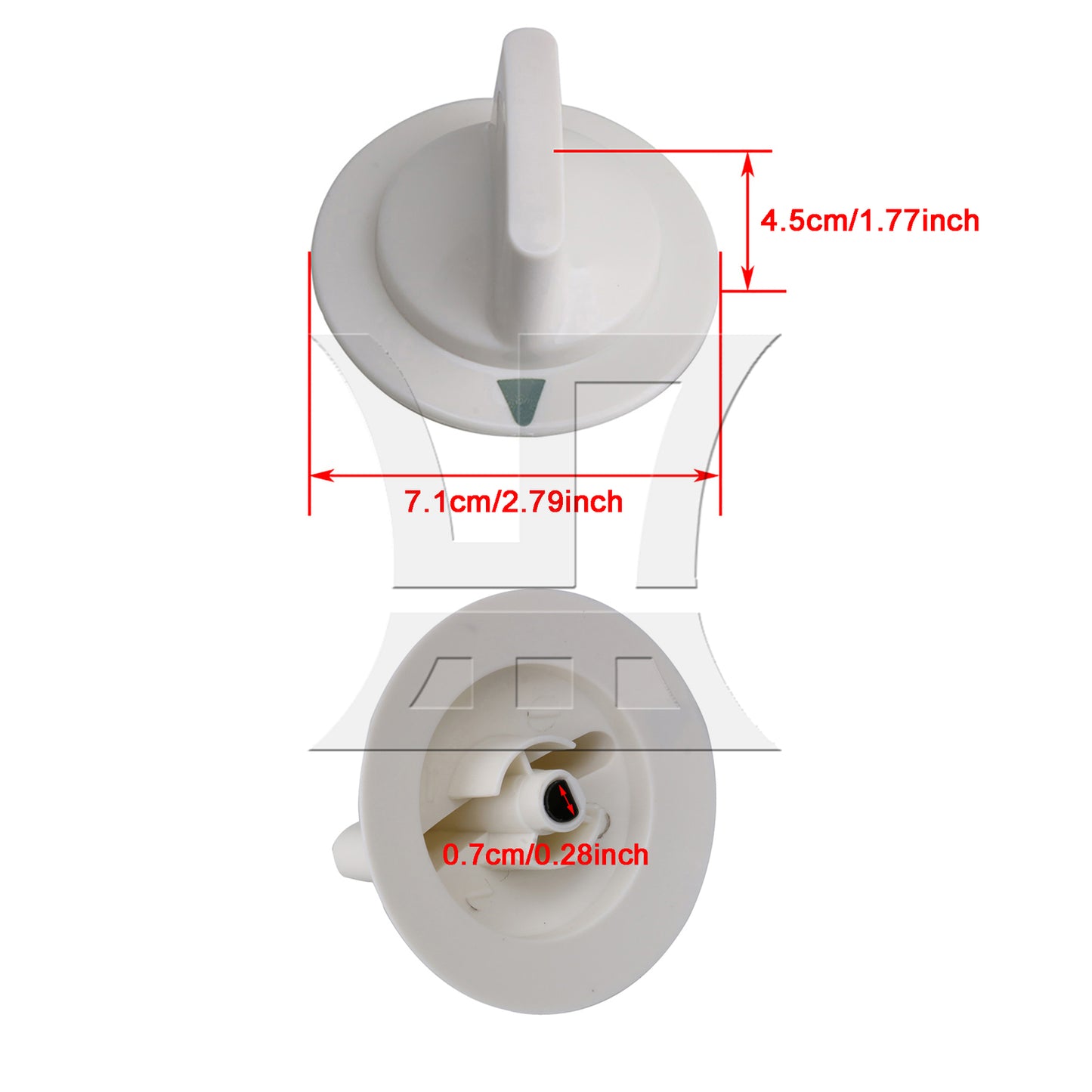 BQLZR Dryer Timer Control Knob Replacement for WE1M652 White 7.1x4.5cm