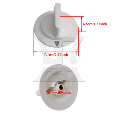 BQLZR Dryer Timer Control Knob Replacement for WE1M652 White 7.1x4.5cm