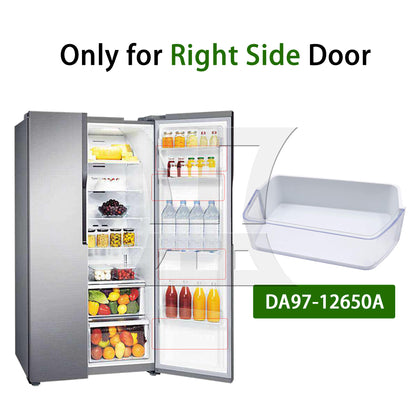 BQLZR 2Pieces Right Plastic Refrigerator Door Shelf Basket for DA97-12650A