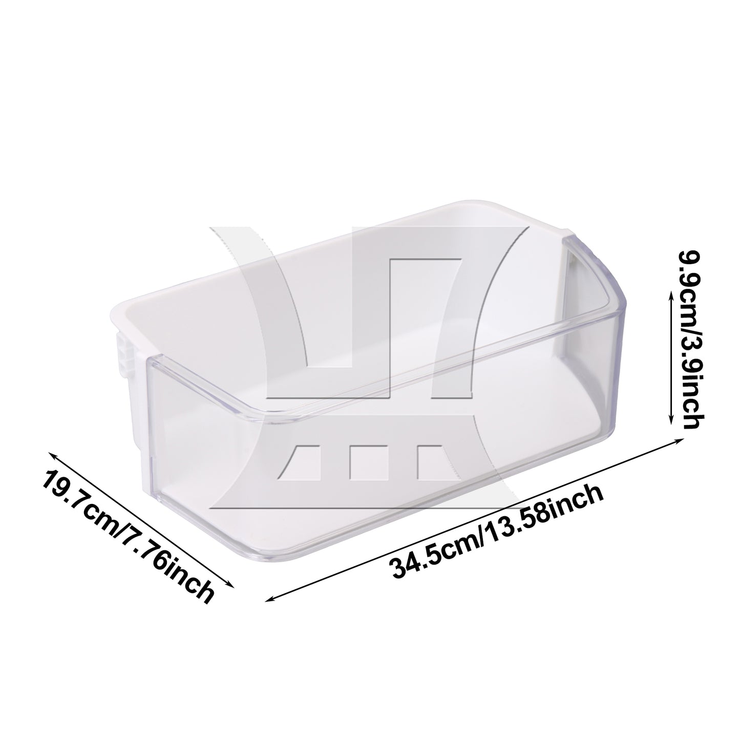 BQLZR 2Pieces Right Plastic Refrigerator Door Shelf Basket for DA97-12650A