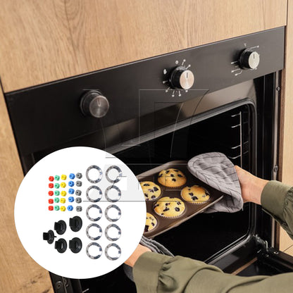 BQLZR Oven Konbs Kit Black Plastic Replacement for RK103 with Adapter Inserts