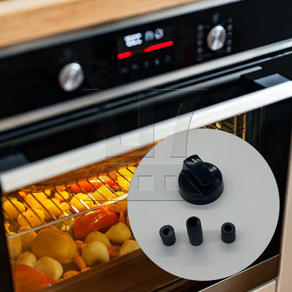 BQLZR Oven Konbs Kit Black Plastic Replacement for RK103 with Adapter Inserts