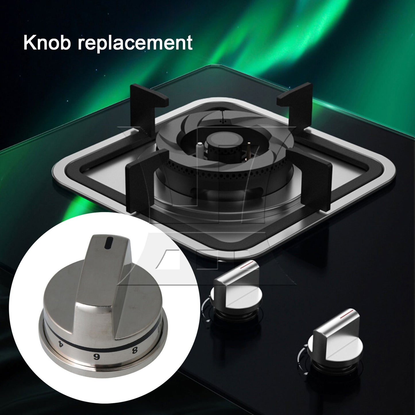 BQLZR  Stainless Steel Burner Control Knobs Replacement for EBZ37189611