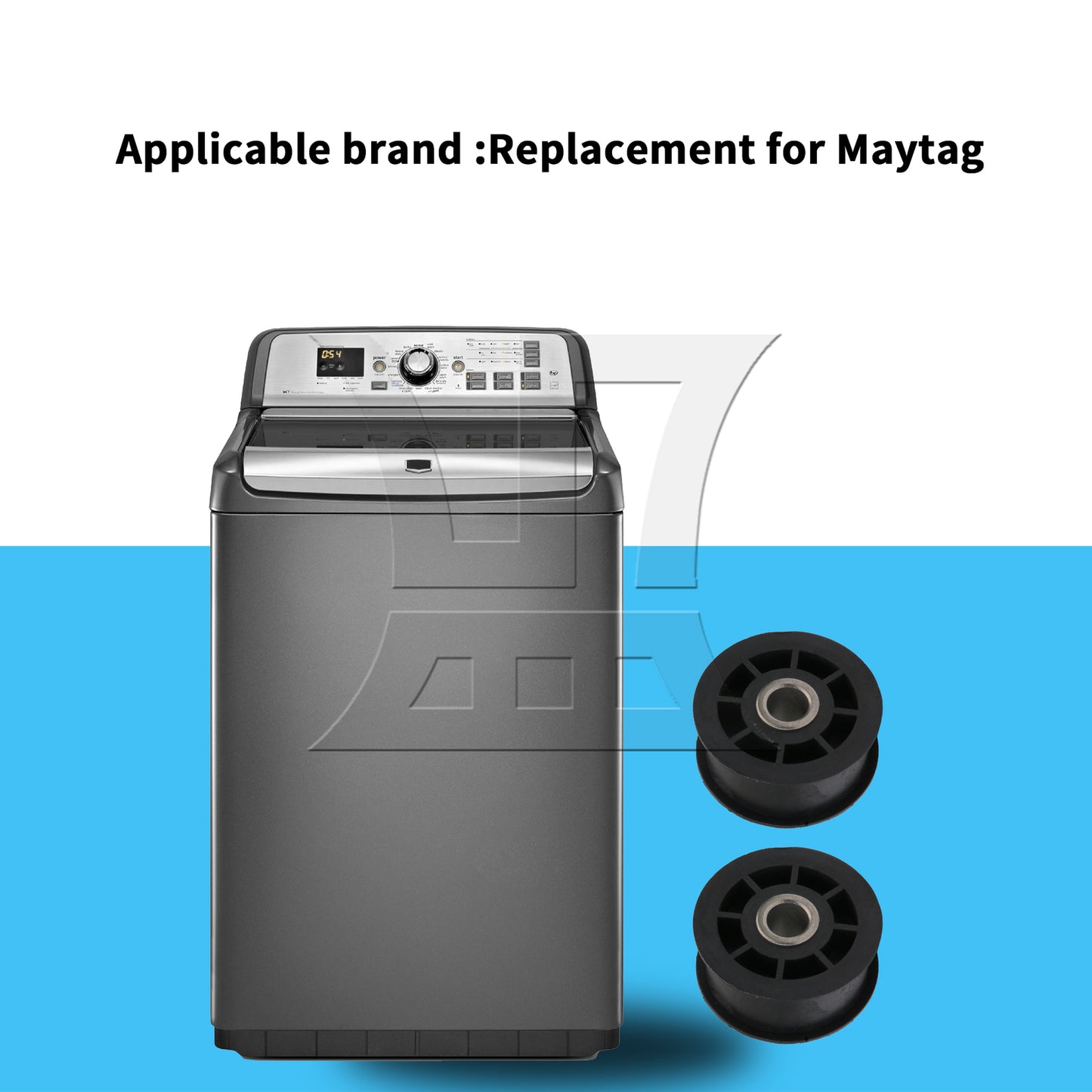 BQLZR 2Pieces Washer Drive Belt w/ 38225 Idler Pulley Wheel Replacement for Amana