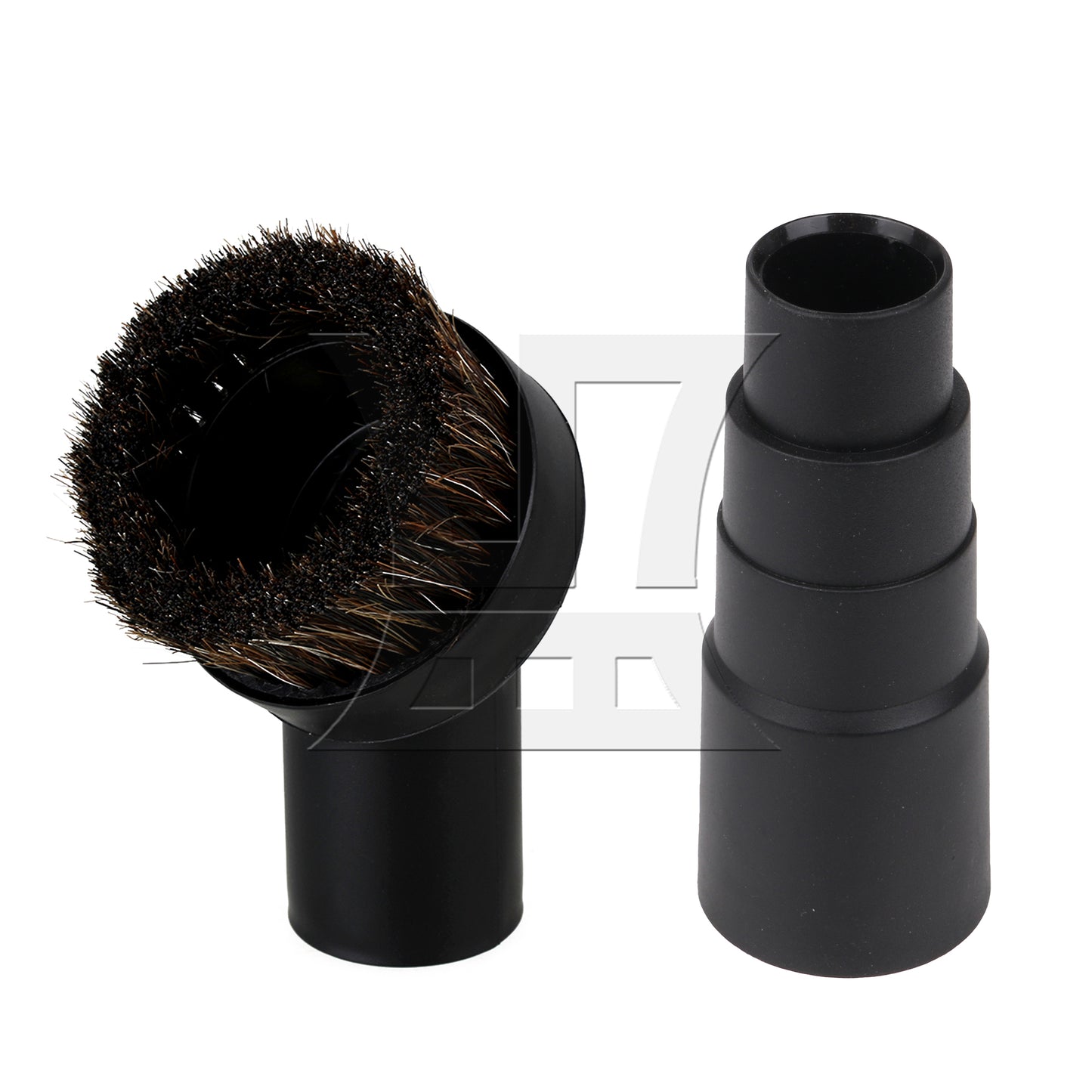 BQLZR 32mm ID Round Brush Attachment w/ 35mm ID Plastic Hose Adapter for 1/2" Vacuum