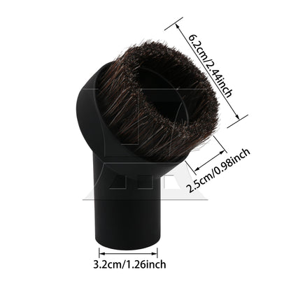 BQLZR 32mm ID Round Brush Attachment w/ 35mm ID Plastic Hose Adapter for 1/2" Vacuum