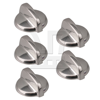 BQLZR 2Pieces Burner Control Knob for Stoves WB03T10295 5.6x5x2.3cm Silver
