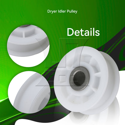 BQLZR 2Pieces Plastic Idler Pulley Replacement for 687152232864 Dryer Repairing