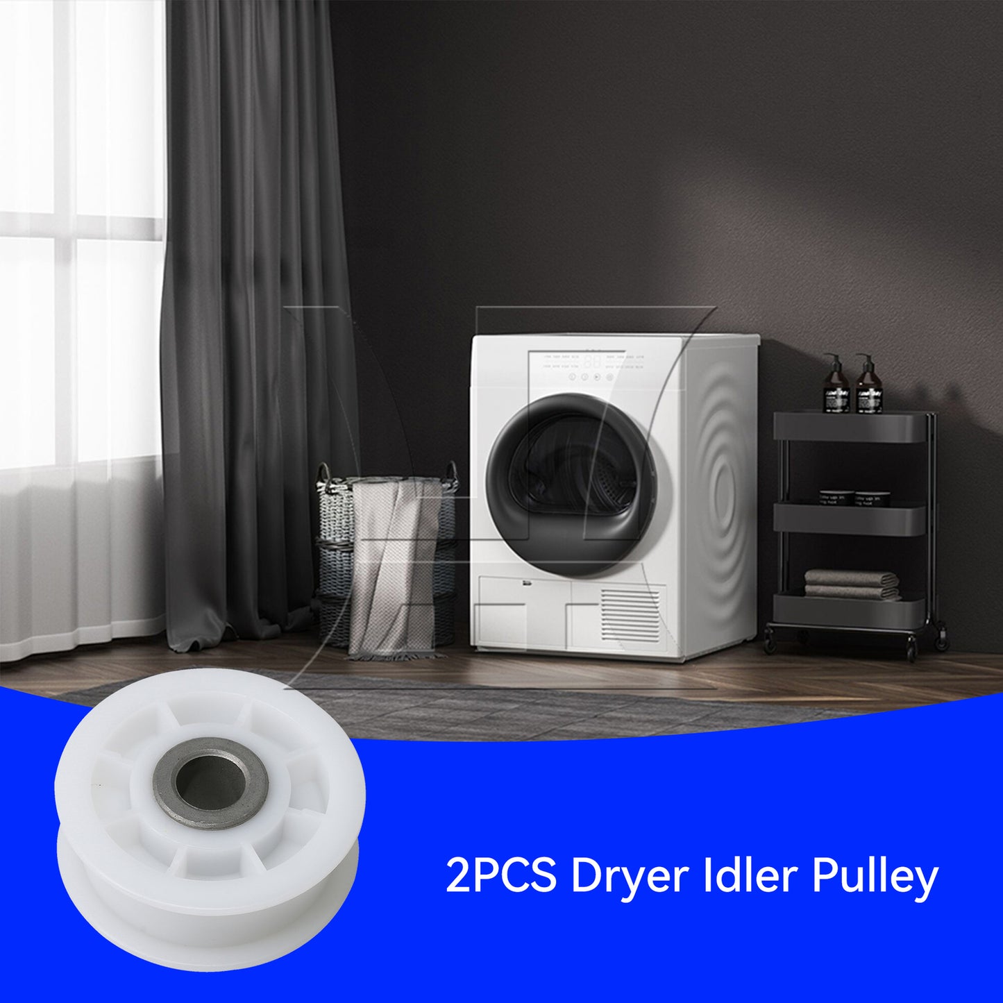 BQLZR 2Pieces Plastic Idler Pulley Replacement for 687152232864 Dryer Repairing