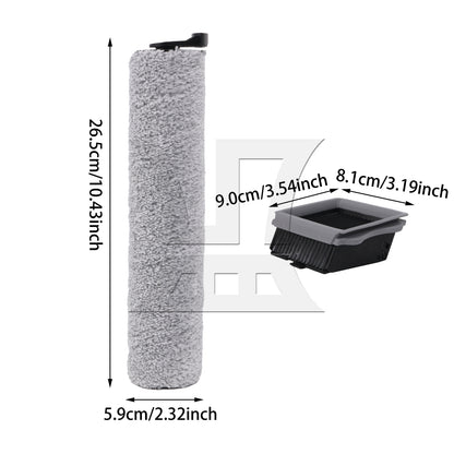 BQLZR 2 Pack Vacuum Brush Rollers with Filters Replacement for Tineco iFloor One S3