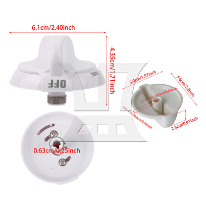BQLZR   Plastic Oven Burner Control Knob Replacement for WB03K10036 AP4345833