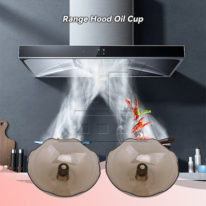 BQLZR Transparent Plastic Hood Oil Collection Cup for Kitchen 5mm Inner Dia