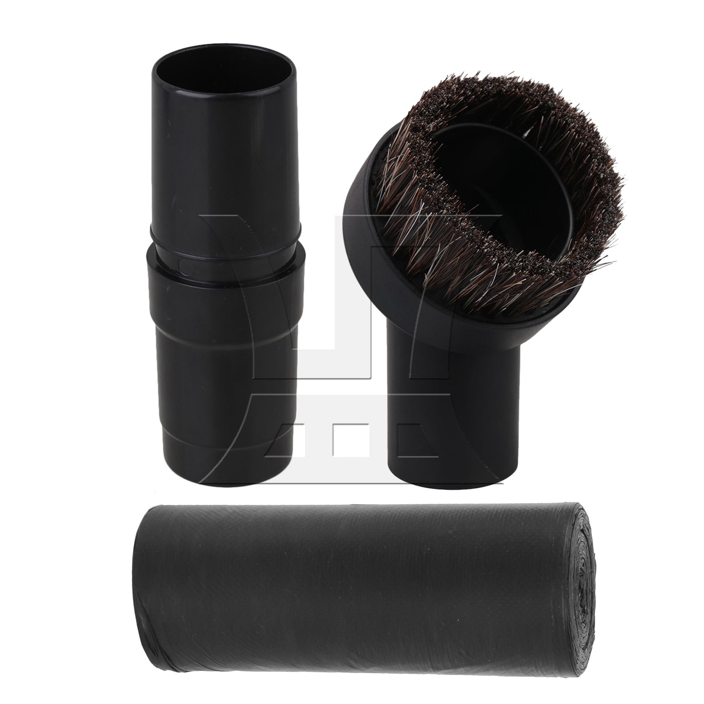 BQLZR 32mm ID Round Brush Attachment w/ 35mm ID Plastic Hose Adapter for 1/2" Vacuum