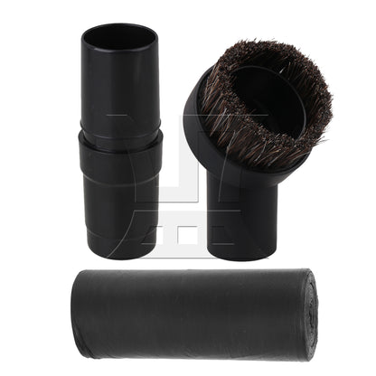 BQLZR 32mm ID Round Brush Attachment w/ 35mm ID Plastic Hose Adapter for 1/2" Vacuum