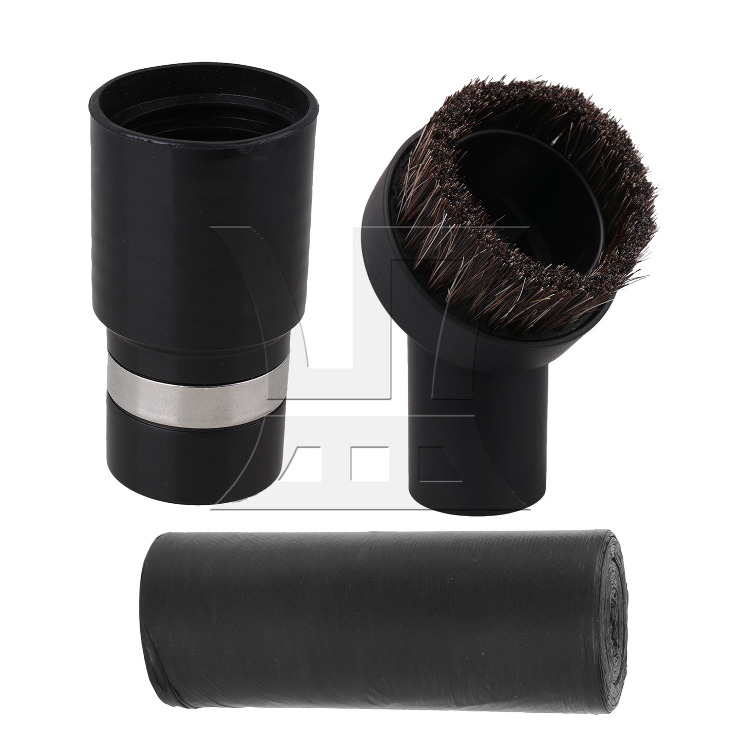BQLZR 32mm ID Round Brush Attachment w/ 35mm ID Plastic Hose Adapter for 1/2" Vacuum