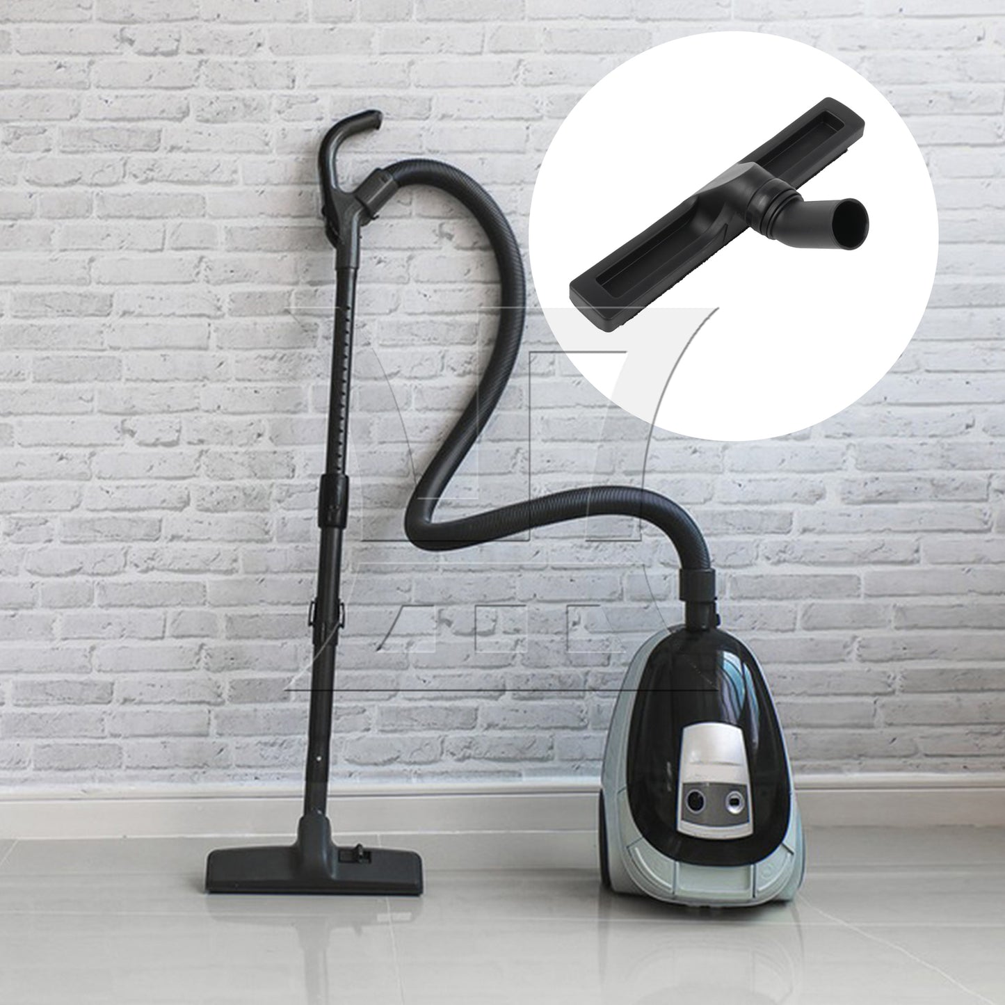 BQLZR  Vacuum Square Brush 32mm with Hose Adapter 32mm to 32mm 35mm Black